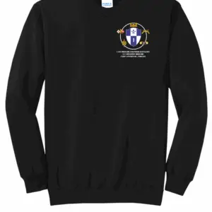 BLACK CREW NECK SWEATSHIRT INVICTUS