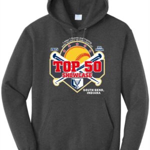 BLACK HEARTHER 50/50 HOODED SWEATSHIRT